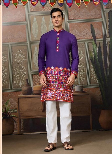 Rajwadi Raas Vol 3 by Shubhvastra Cotton Silk Online Navratri Mens Kurta Wholesale